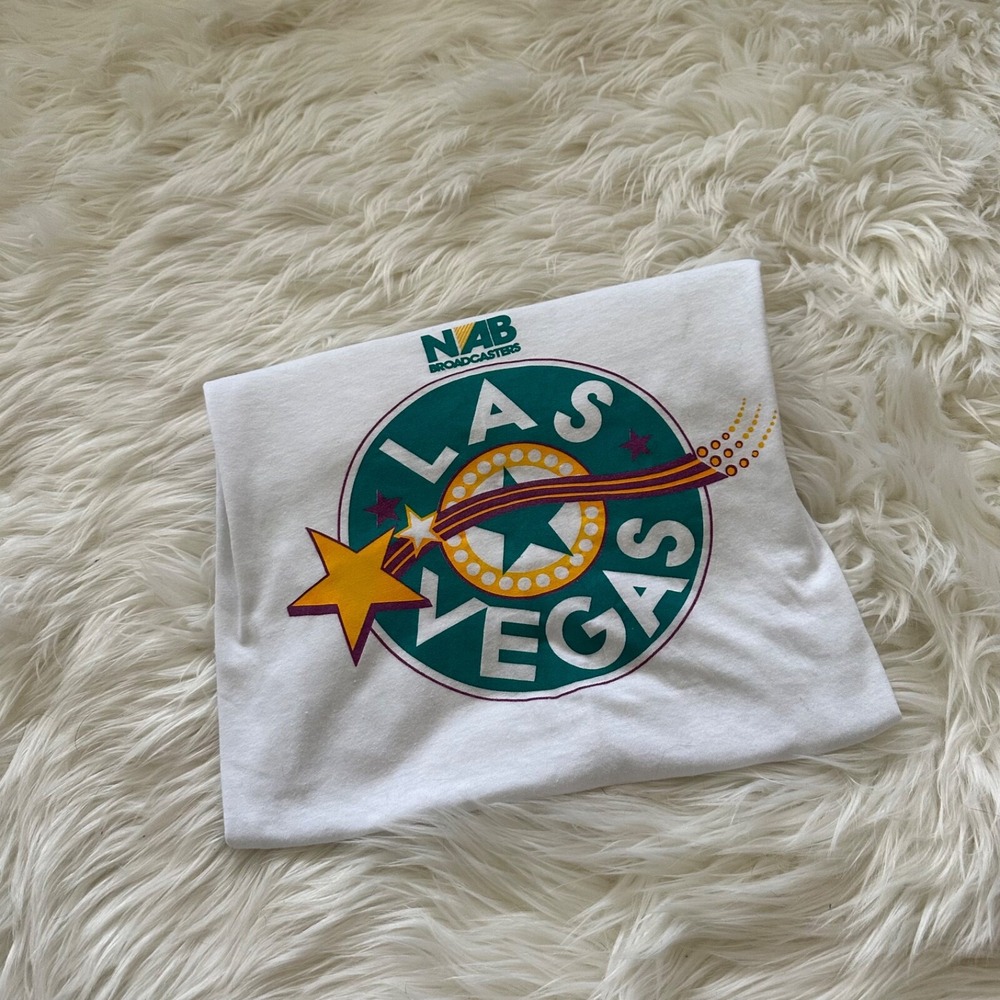 Vintage 90s‎ Sz XL logo 7 Hotel Casino Las Vegas T Shirt Single Stitch Knight